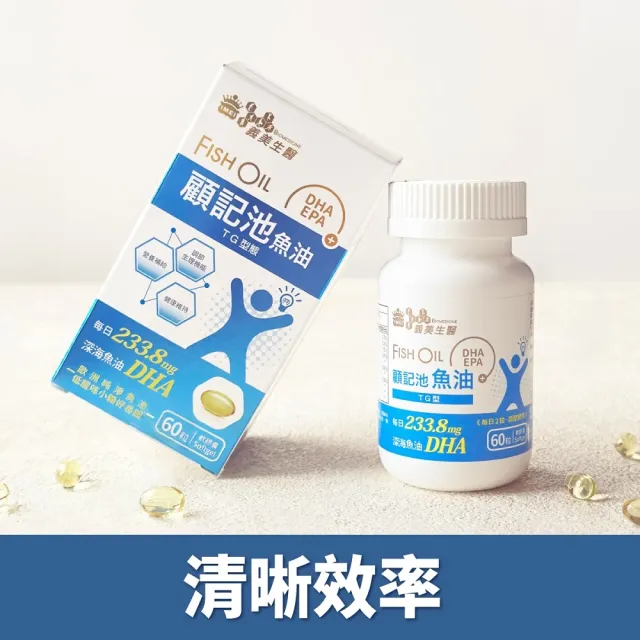 【義美生醫】顧記池魚油x3盒(60粒/盒；清晰效率、DHA、EPA)