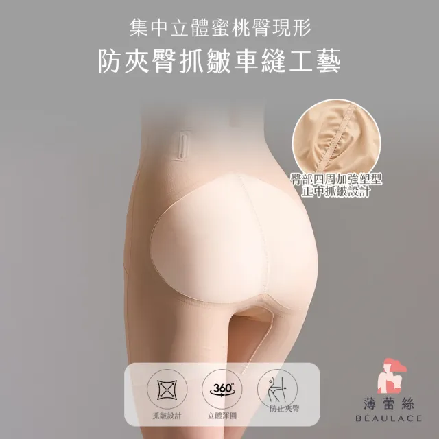 【beaulace 薄蕾絲】2件組-瞬涼收腹提臀褲 輕透雕塑(輕中塑)