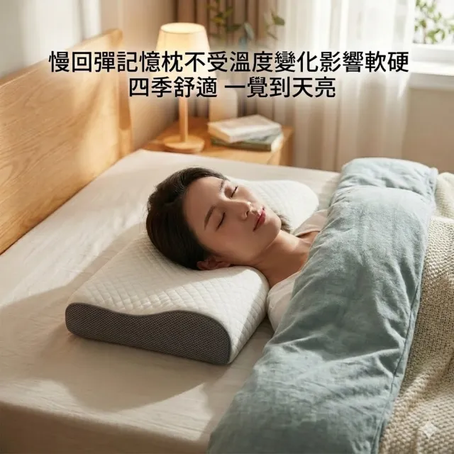 【HONDONI】人體工學4D蝶型止鼾護頸低眠枕頭(沉靜灰Z1-EY)品牌8周年慶