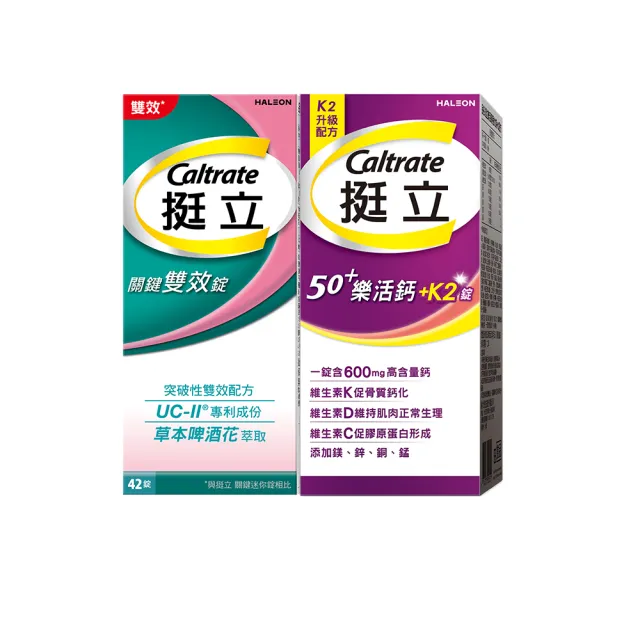 【挺立】關鍵雙效錠42錠+樂活高鈣強力錠+K2配方95錠