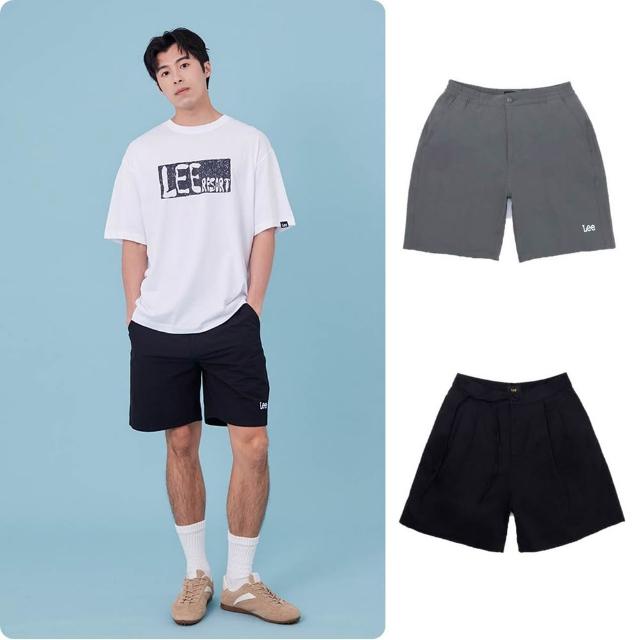 【Lee】男裝 休閒短褲 / 908 拉鍊 鬆緊腰頭 共2色 / LB621006122 LB621006K11