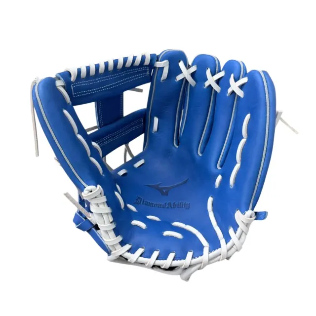 【MIZUNO 美津濃】DIAMONDABILITY棒球手套內野工字檔11.5吋寶藍(1ATGH26503 22)