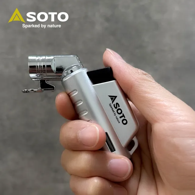 【SOTO】L型填充式掌中點火器 ST-A486限定系列(星燦銀/月耀金 填充式打火機)