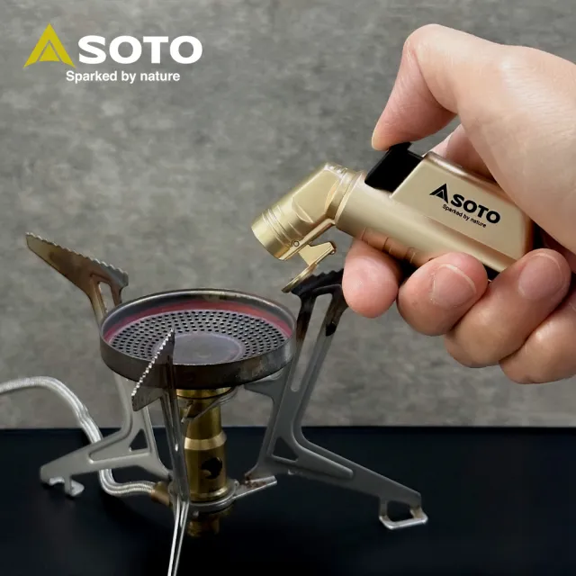 【SOTO】L型填充式掌中點火器 ST-A486限定系列(星燦銀/月耀金 填充式打火機)