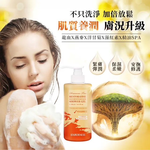 【Jenduoste 珍朵絲特】龍血求麗潤澤修護沐浴乳500mlx5入組