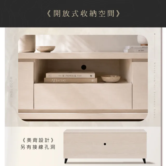 【IHouse】托比 台灣製強化木心板 6尺電視櫃 (長櫃/TV櫃/收納櫃)