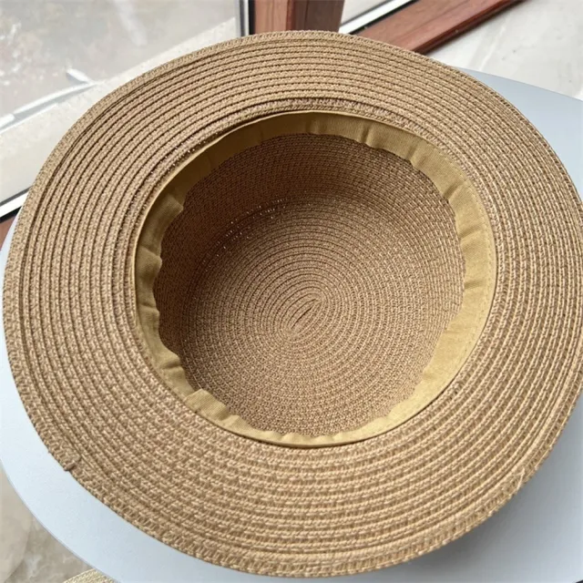 【橘魔法】大人黑蝴蝶結方頂草帽 帽子 遮陽 防曬帽 圓帽 草帽 配件 海邊 夏天