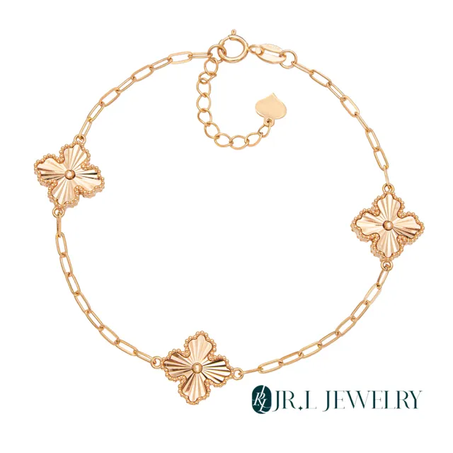 【JR.L JEWELRY】18K玫瑰金 芒耀四方 K金手鍊