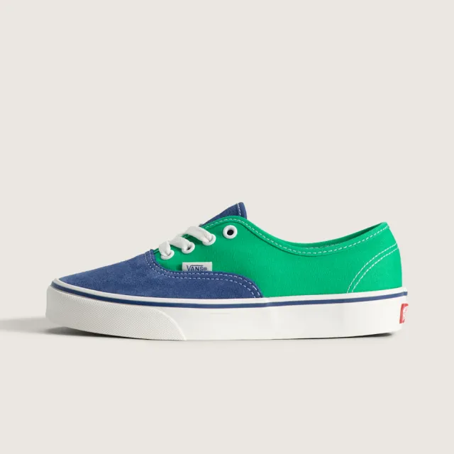 【VANS】官方旗艦 Authentic 綠色/藍色滑板鞋 休閒鞋