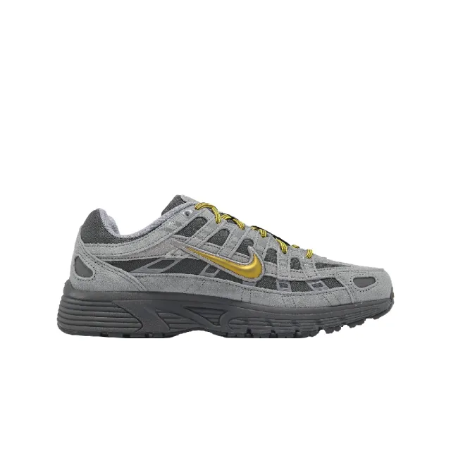 【NIKE 耐吉】休閒鞋 P-6000 PRM GS 大童 女鞋 灰 復古 抗撕裂 IO4668-200