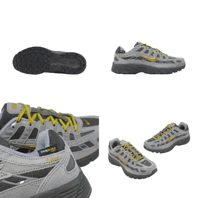 【NIKE 耐吉】休閒鞋 P-6000 PRM GS 大童 女鞋 灰 復古 抗撕裂 IO4668-200