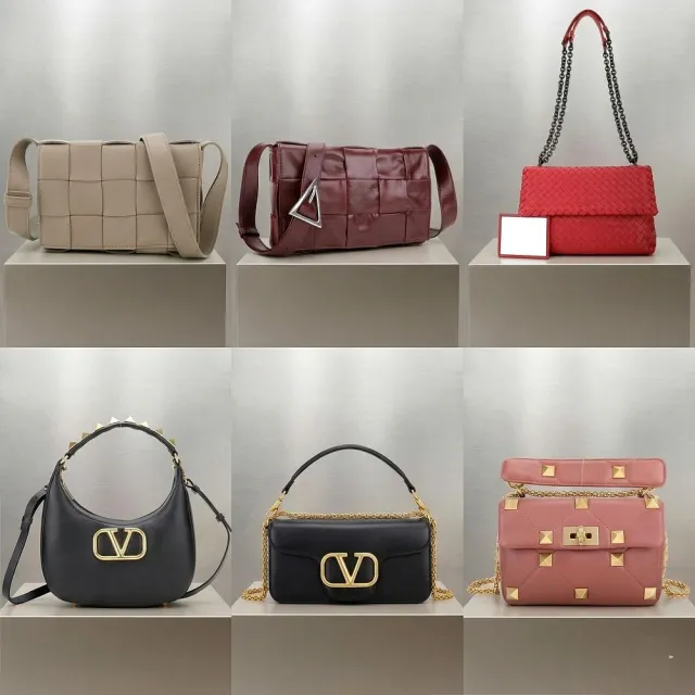 【VALENTINO 范倫鐵諾】Bottega Veneta BV Stud 鉚釘 x Cassette卡帶包 品牌精選入手包(多款可選)