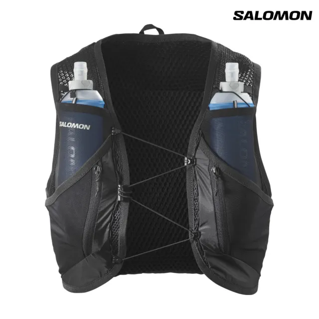 【salomon】ACTIVE SKIN 12 水袋背包組 黑/金屬灰