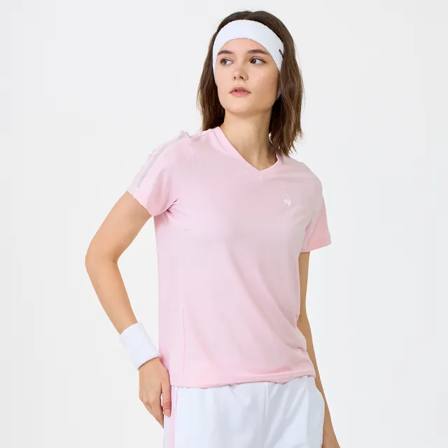 【LE COQ SPORTIF 公雞】吸濕排汗 抗UV短袖T恤 女款 3色 LWX22001
