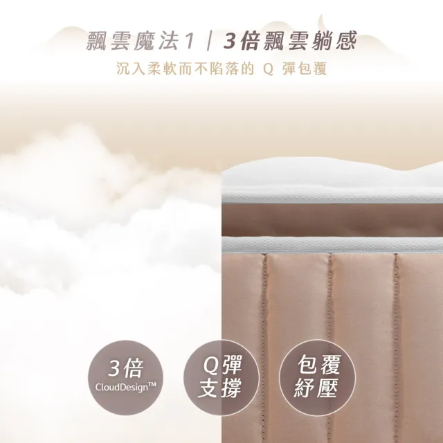 【LOVEFU 大島樂眠】飄雲樂眠床-標準雙人5尺(標準雙人床墊/獨立筒床墊/軟硬適中/MIT/承重穩固)