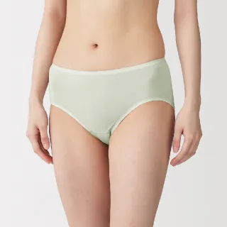 【MUJI 無印良品】女柔滑中腰內褲(深灰/黑色/黃橘/摩卡棕/淺粉/淺綠/藍色)