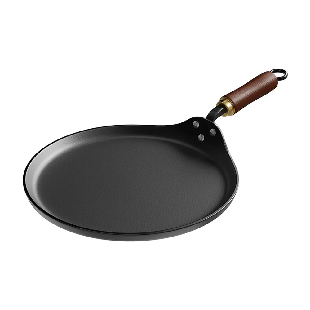 【Quality 聚家】平底鍋 煎蛋煎餅鍋 牛排鍋 炒菜鍋 28CM/無塗層鐵鍋/全爐具通用/均勻導熱