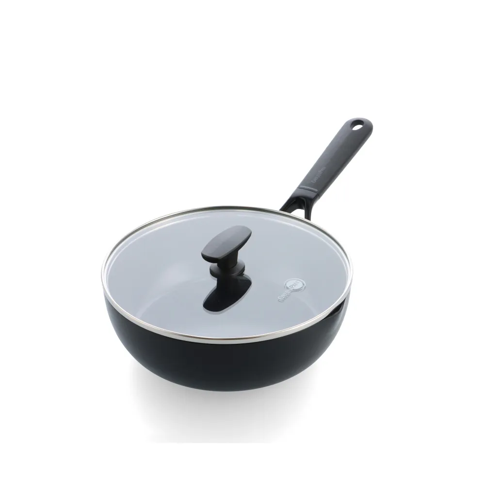 【GreenPan】專利鑽石不沾鍋 All in one 萬用鍋 24cm(含蓋/不挑爐具/不沾鍋/陶瓷)