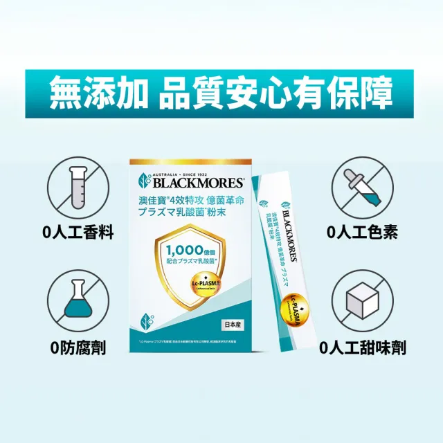 【BLACKMORES 澳佳寶】1000億乳酸菌*粉末 2盒組(共30入 日本原裝 排便順暢)