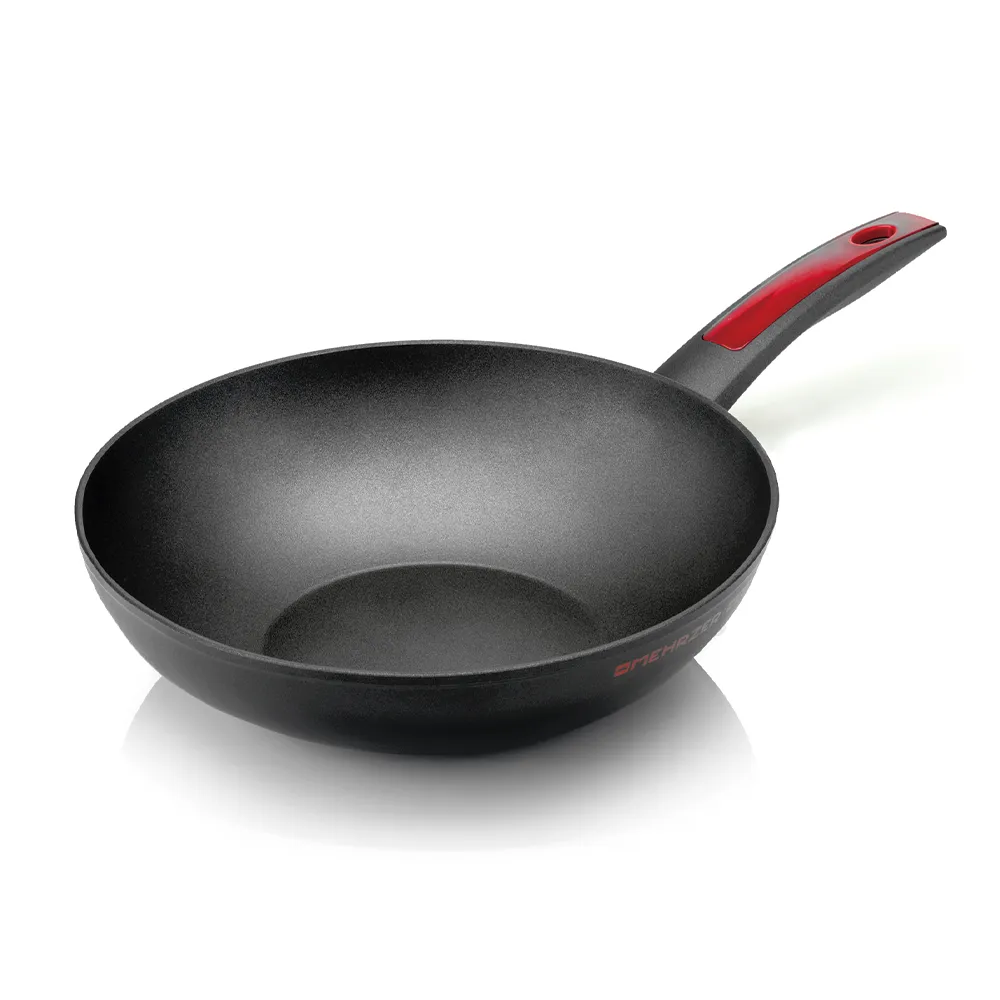 【MEHRZER 歐梅樂】黑鑽不沾單把炒鍋28cm(義大利製造)
