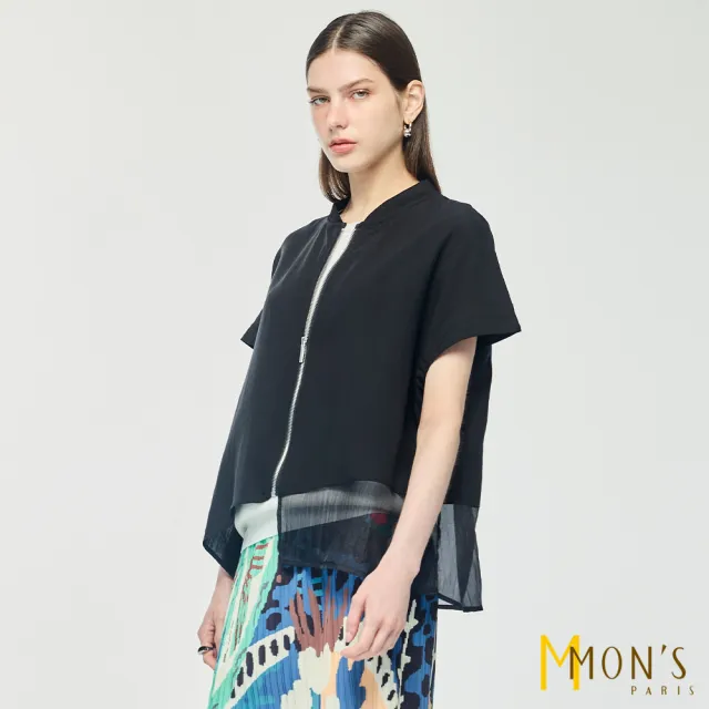 【MON’S】質感設計造型短袖外套 (3色任選)