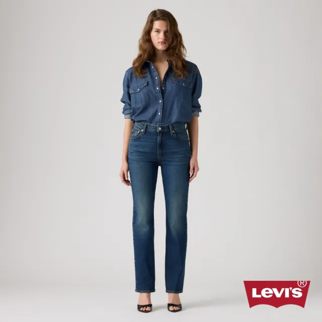 【LEVIS】Ribcage 高腰修身直筒牛仔褲 / 微彈性 女生牛仔褲 人氣新品 0081W-0008