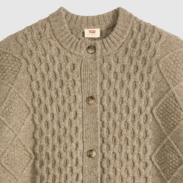 【LEVIS】Charlotte 圓領開襟衫 / 羊毛混紡 女生上衣 人氣新品 007VG-0004