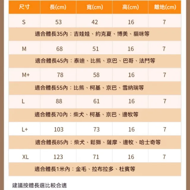 【銘利萊】寵物床 實木臥床 離地狗窩 貓狗睡墊 木製窩舍 全尺寸床墊 拆洗簡易 68*51*22cm