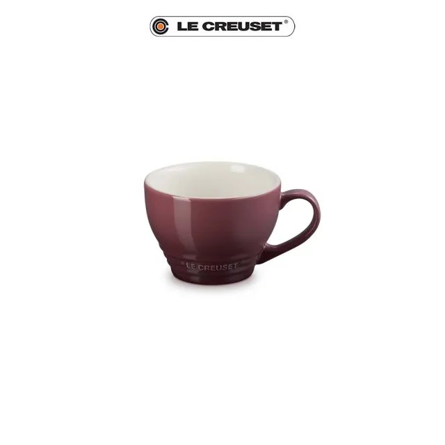 【Le Creuset】瓷器卡布奇諾杯400ml(無花果/海洋之花/迷霧灰 3色選1)
