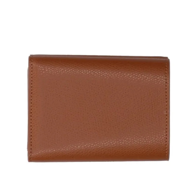 【FENDI 芬迪】Tri-fold FF Diamonds 微型 三摺 皮夾 零錢包 卡夾 短夾 馬鞍棕色 8M0559ALV4F1URW