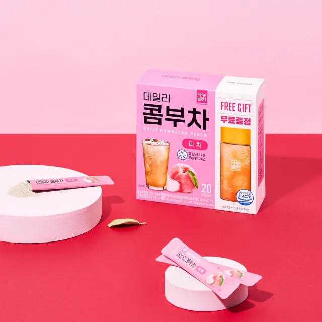 【Danongwon】韓國乳酸菌康普茶 (5g*20入+瓶子)*3盒任選