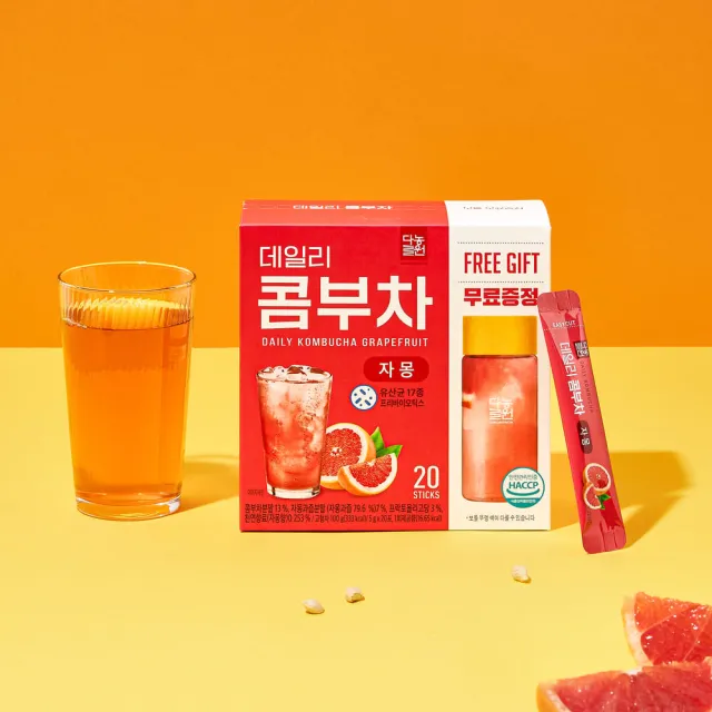 【Danongwon】韓國乳酸菌康普茶 (5g*20入+瓶子)*3盒任選