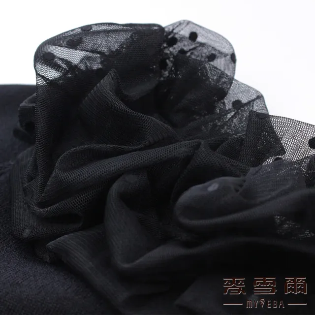 【MYVEGA 麥雪爾】涼感網紗針織套裝上衣-黑(上下身分開販售)