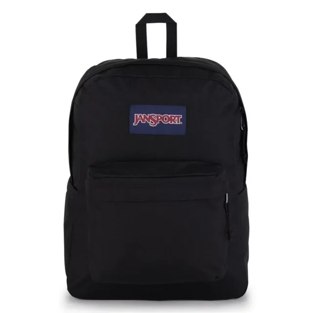 【JANSPORT】雙11 SUPERBREAK PLUS 後背包 後背包 運動包 雙肩背包 黑(JS0A4QUE008)