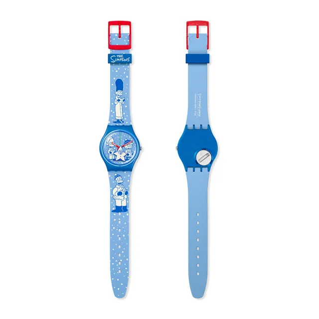 【SWATCH】TIDINGS OF JOY 辛普森家庭/經典手錶/男錶/女錶/瑞士製造 SO28Z126(34mm)