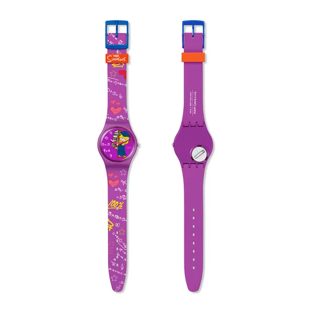 【SWATCH】CLASS ACT 辛普森家庭/經典手錶/男錶/女錶/瑞士製造 SO28Z118(34mm)