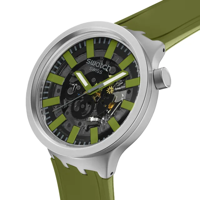 【SWATCH】THRU THE UNDERBRUSH 大錶面金屬手錶/男錶/女錶/瑞士製造 SB07S118(47mm)