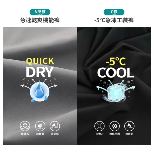 【JU SHOP】夏季抗悶！男女急速乾爽工裝褲 涼感褲(涼感工作褲 運動褲 口袋工作褲 吸濕排汗 防曬 休閒褲)