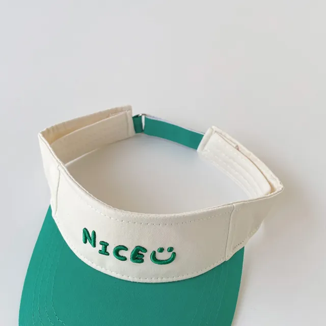 【橘魔法】Nice刺繡防曬空頂帽 兒童 男童 女童 童帽 遮陽帽 帽子 空頂帽