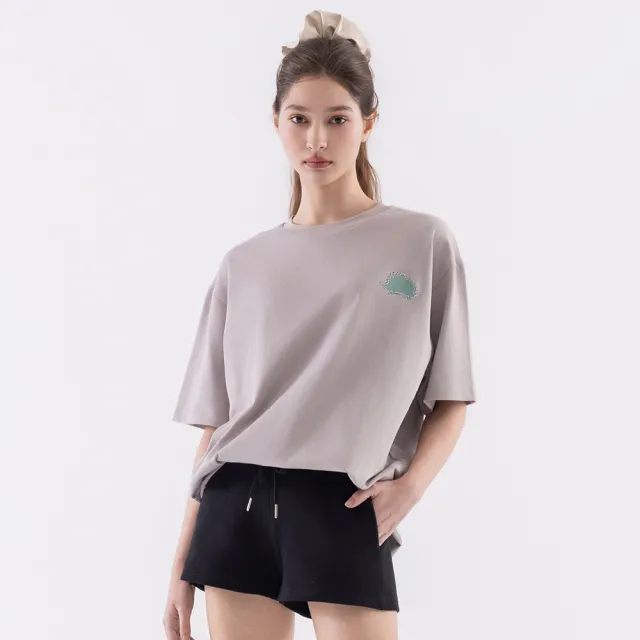 【SCANDINAVIAN FOREST 北歐小刺蝟】厚磅寬版純棉T(雙層貼布) T恤 純棉t 素t tshirt 男T 女T 厚磅 Oversize