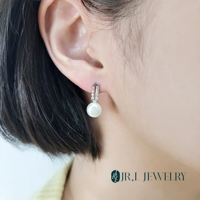 【JR.L JEWELRY】天然珍珠 6-10MM 純銀925珍珠耳環(垂墜款系列A)