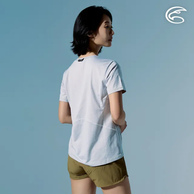 【ADISI】女輕量散熱速乾智能抑菌訓練圖T AL2611106 灰白 S-XL｜抗UV 吸濕排汗 消臭 彈性 排汗衣 運動上衣