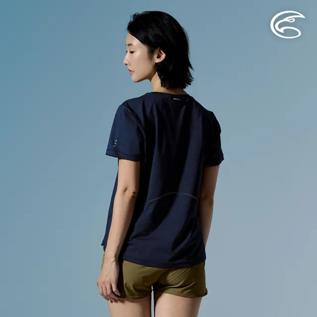 【ADISI】女輕量散熱速乾智能抑菌訓練圖T AL2611106 宇宙藍 S-2XL｜抗UV 吸濕排汗 消臭 排汗衣 運動上衣