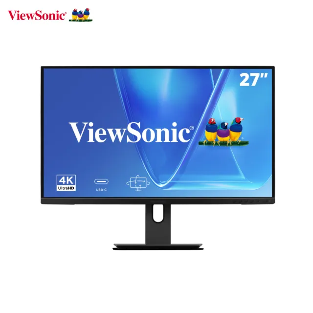 【ViewSonic 優派】VG2719U-4K 27型 IPS 4K人體工學商用螢幕(HDMI/DP/內建喇叭/96W USB-C 供電)
