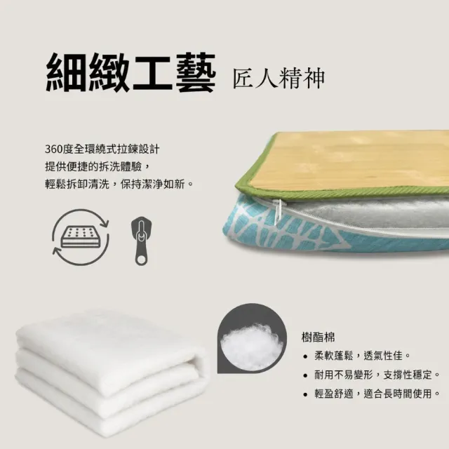 【Mexsmon 美思夢】雙人 5cm 冬暖夏涼青竹床墊(5x6尺)台灣工廠出貨住宿 客房 學生 宿舍 民宿 租屋 收納
