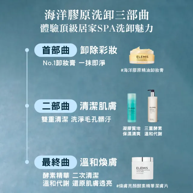 【ELEMIS 愛莉美】精油卸妝膏100g*2(海洋膠原奢華囤貨組★NO1卸妝膏)