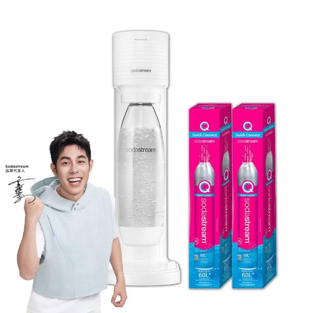 【Sodastream】GAIA 快扣機型氣泡水機 2色可選(加碼送2支鋼瓶 含原箱共3支+1L水瓶x1)