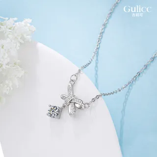 【Gulicc 古莉可】輕奢 蝴蝶結方晶 鎖骨鍊 項鍊 (7夕情人節 生日 鎖骨鍊 項鍊 飾品 禮物)