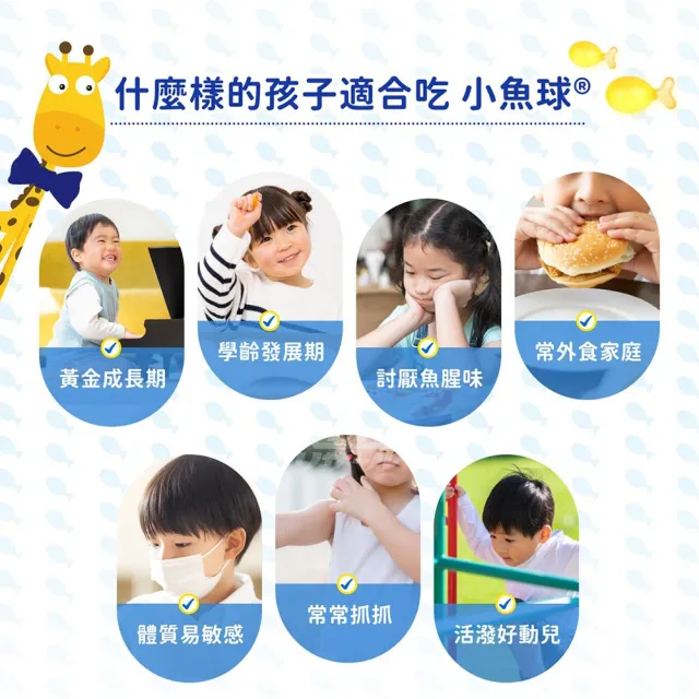 【小兒利撒爾】小魚球 咀嚼式軟膠囊 90粒/瓶(TG型魚油、Omega3、DHA、EPA、無魚腥味)
