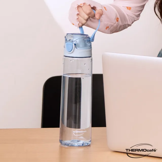 【THERMOcafe 凱菲】買1送1_收納式提環彈蓋隨手瓶900ml(TCTD-900)